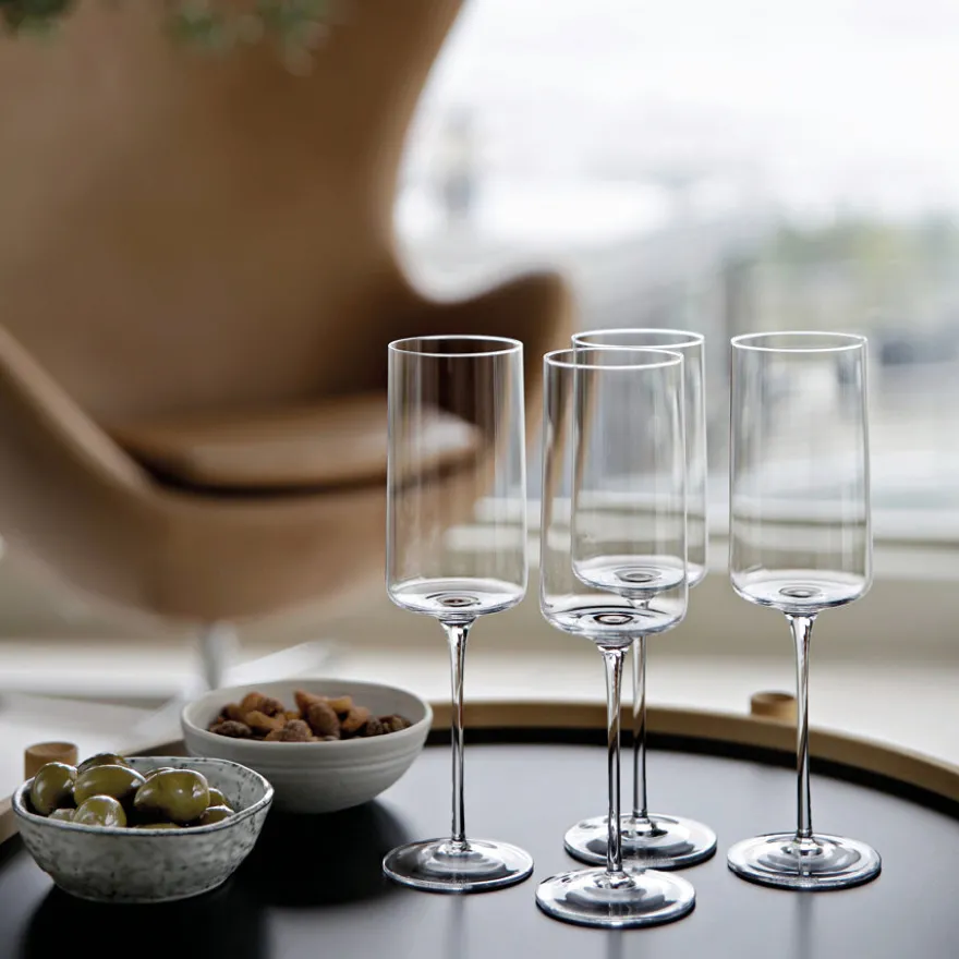 AMALFI CHAMPAGNEGLASS 31 CL 4PK KLAR