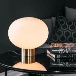 BORDLAMPE 4169 SMALL HVIT MATT M. MESSING SOKKEL