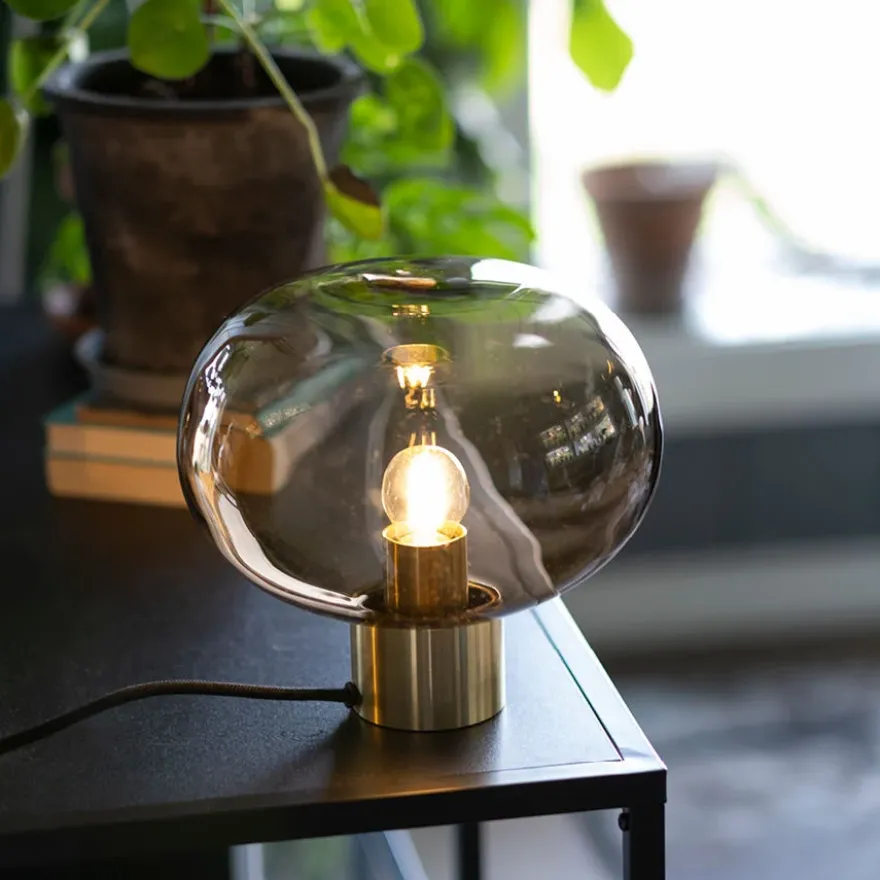 BORDLAMPE 4169 SMALL KAKAO M. SORT SOKKEL