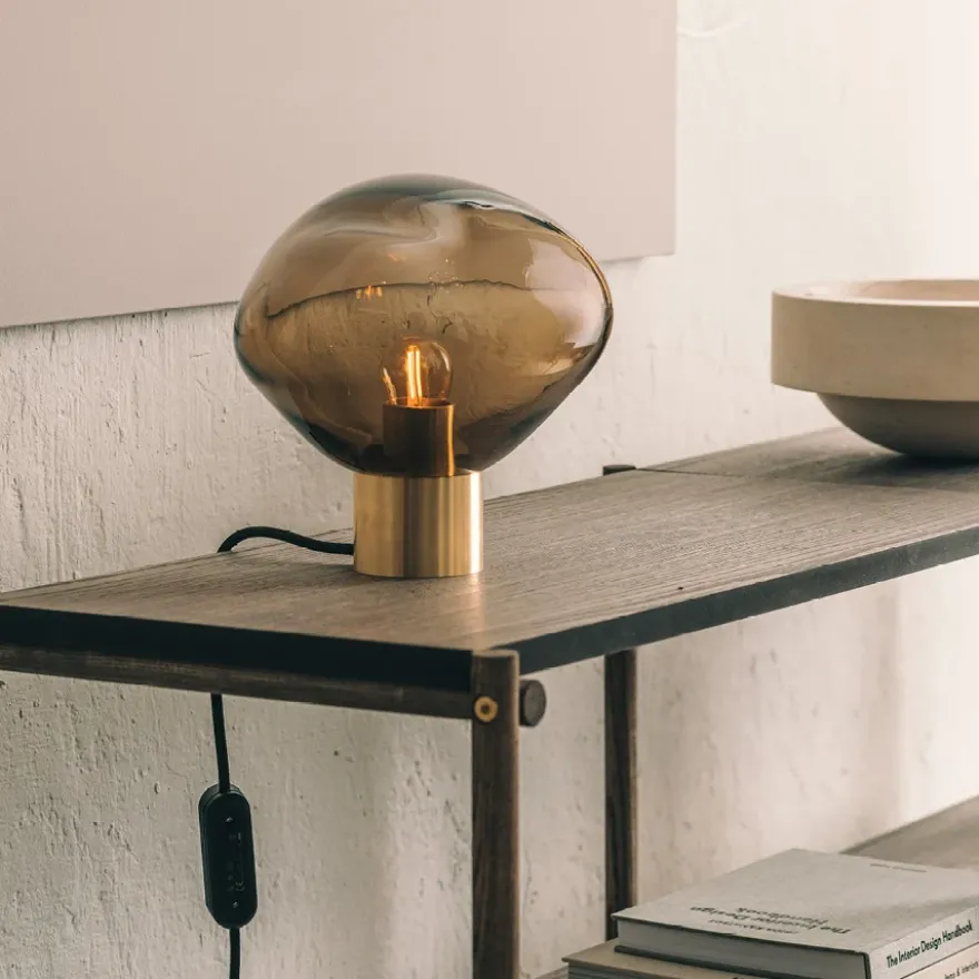 CRYSTAL STONE BORDLAMPE KAKAO