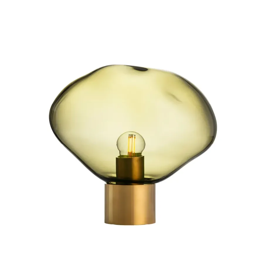 CRYSTAL STONE BORDLAMPE OLIVEN