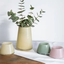 DUGG VASE 20 CM GUL