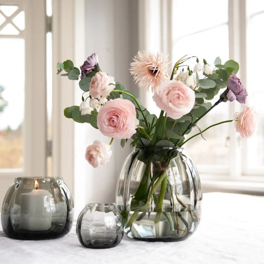 ELLA VASE 22 CM RØKGRÅ