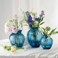 EMILY VASE 26,5 CM BLÅ OPTIKK