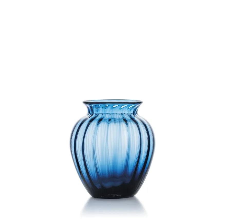 EMILY VASE 17,5 CM BLÅ OPTIKK