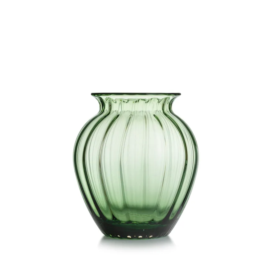 EMILY VASE 23 CM GRØNN OPTIKK