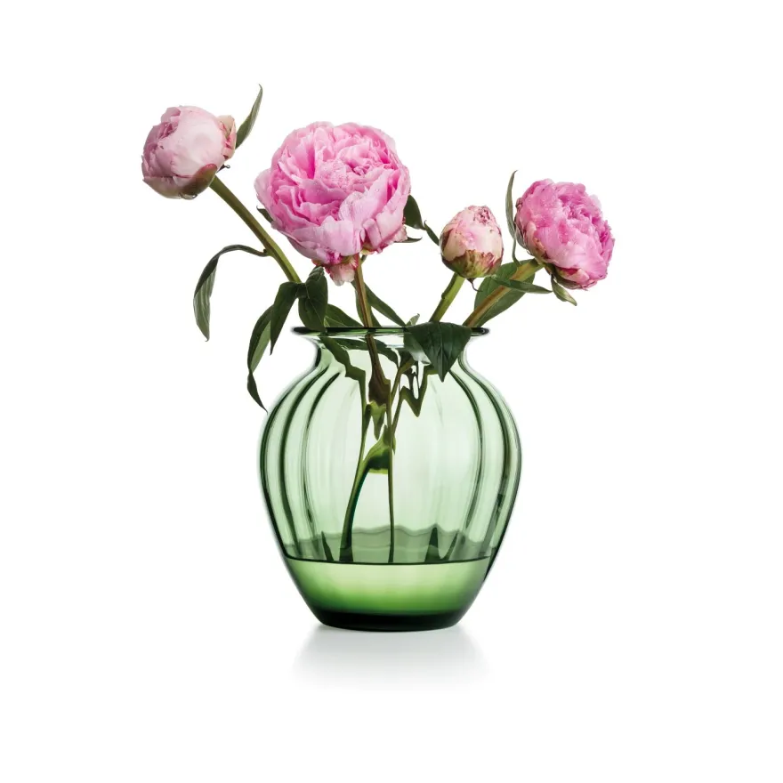 EMILY VASE 23 CM GRØNN OPTIKK