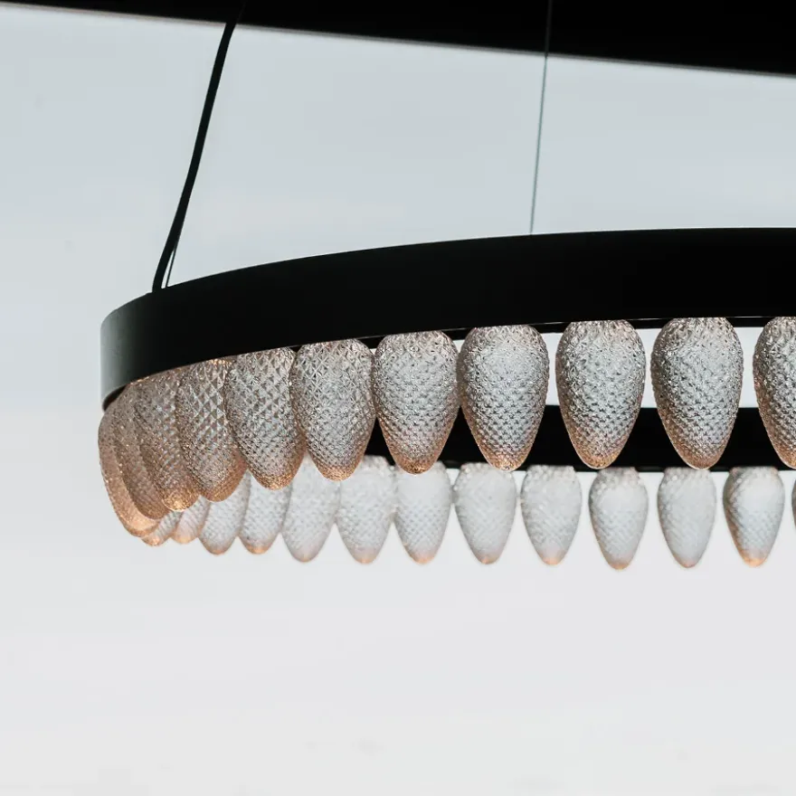 KRYSTALLKONGLE LAMPE RUND 80 CM 44 KONGLER