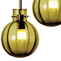 KRYSTALLKULE TAKLAMPE OPTIKK OLIVEN 120MM