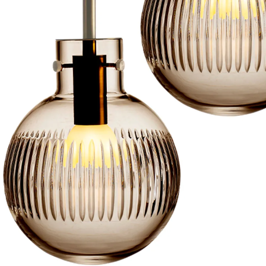 KRYSTALLKULE TAKLAMPE SKJÆR KAKAO 120MM