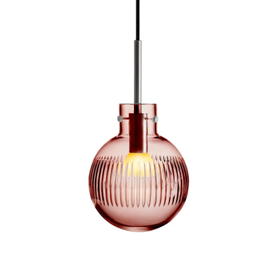 KRYSTALLKULE TAKLAMPE SKJÆR MORGENRØD 160MM