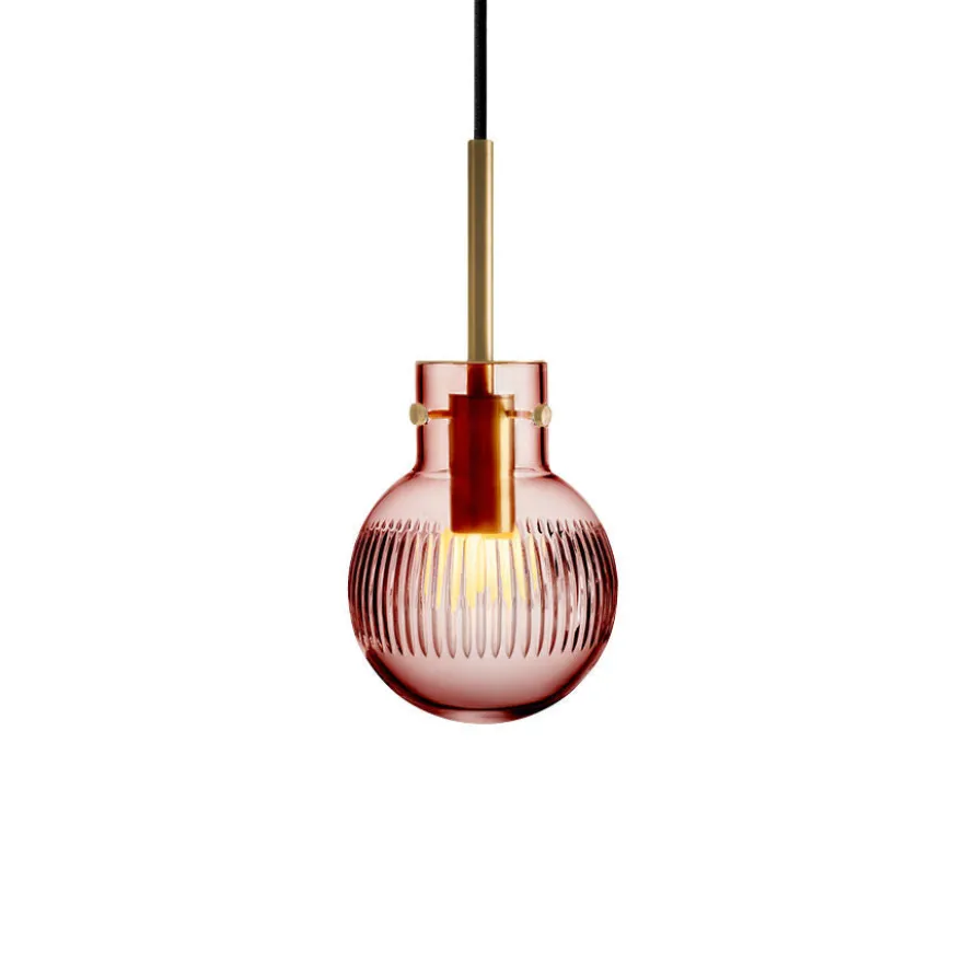 KRYSTALLKULE TAKLAMPE SKJÆR MORGENRØD 120MM