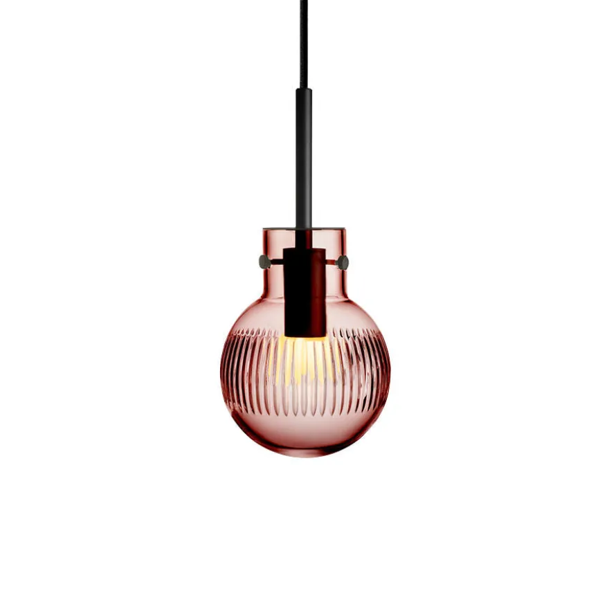 KRYSTALLKULE TAKLAMPE SKJÆR MORGENRØD 120MM