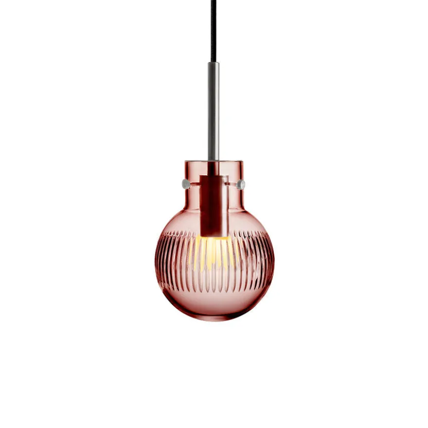 KRYSTALLKULE TAKLAMPE SKJÆR MORGENRØD 120MM