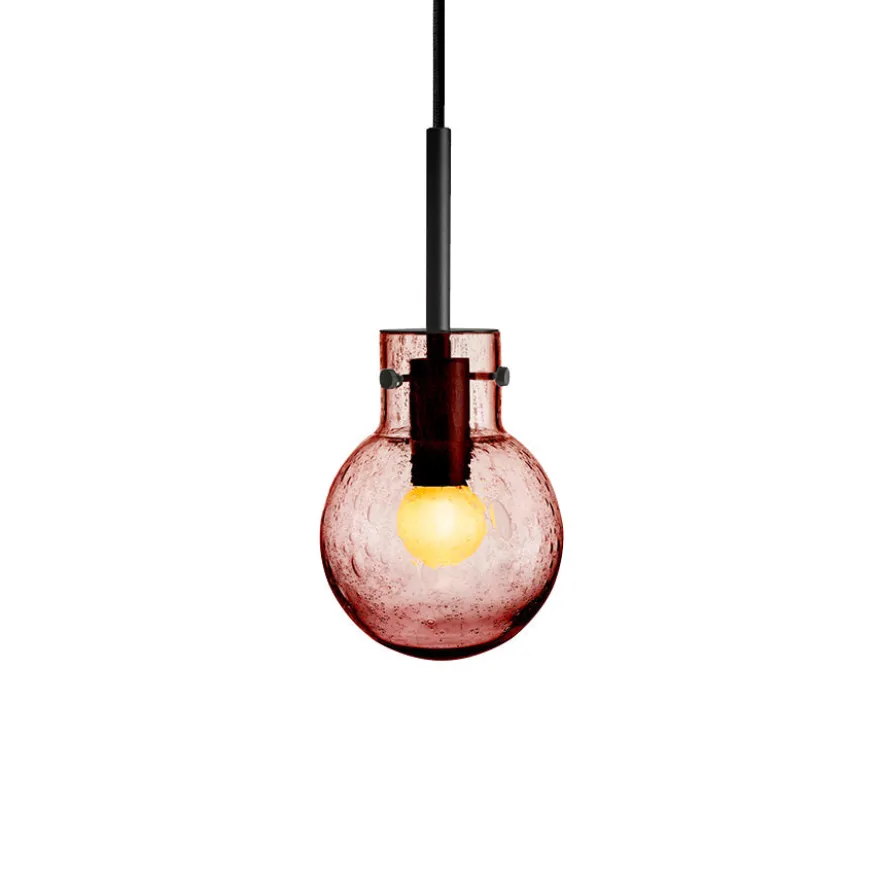 KRYSTALLKULE TAKLAMPE SODA MORGENRØD 120MM