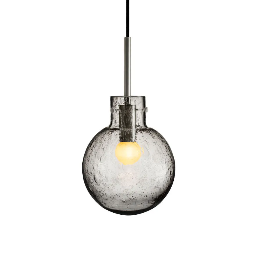 KRYSTALLKULE TAKLAMPE SODA RØKGRÅ 160MM