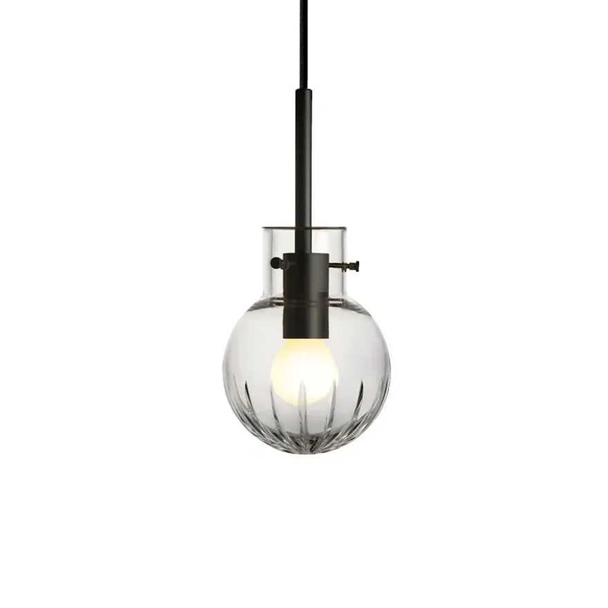 KRYSTALLKULE TAKLAMPE STOR STJERNE KLAR 120MM