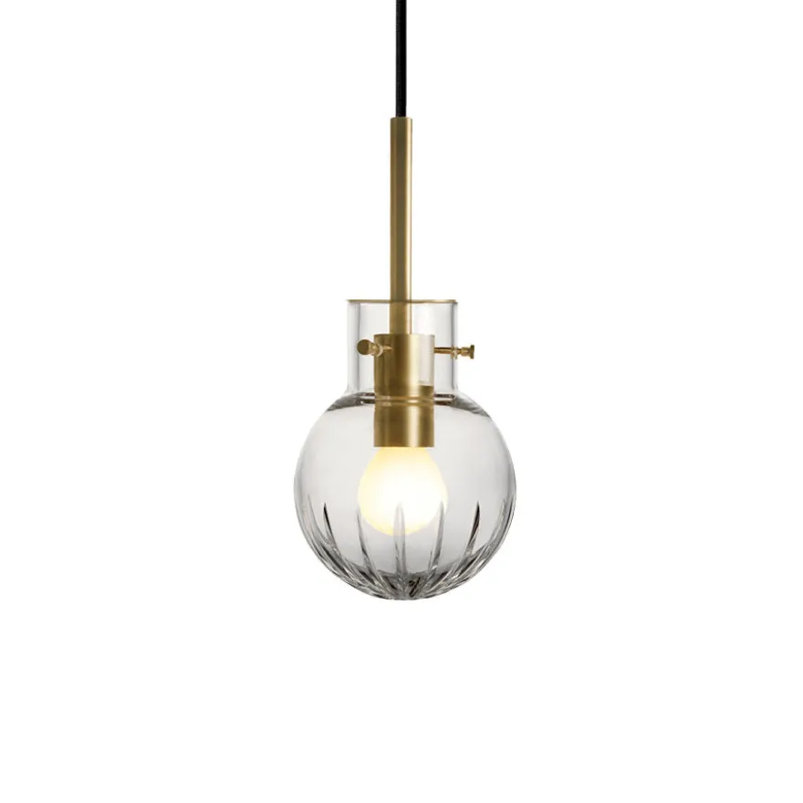KRYSTALLKULE TAKLAMPE STOR STJERNE KLAR 120MM