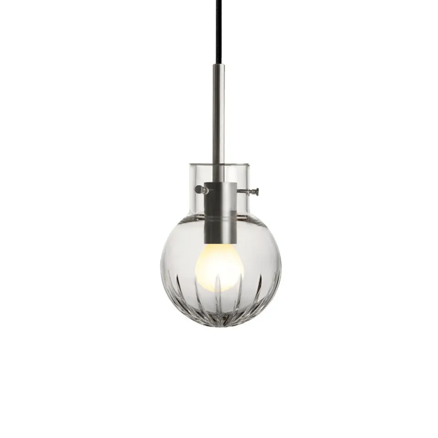 KRYSTALLKULE TAKLAMPE STOR STJERNE KLAR 120MM