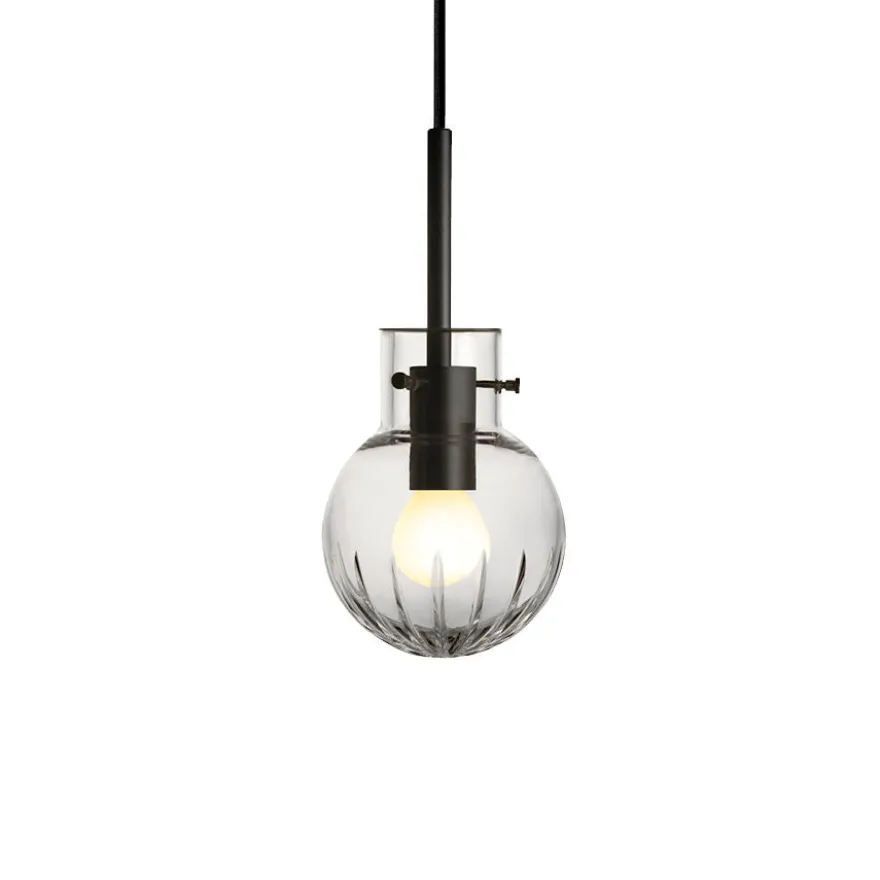 KRYSTALLKULE TAKLAMPE STOR STJERNE KLAR 120MM
