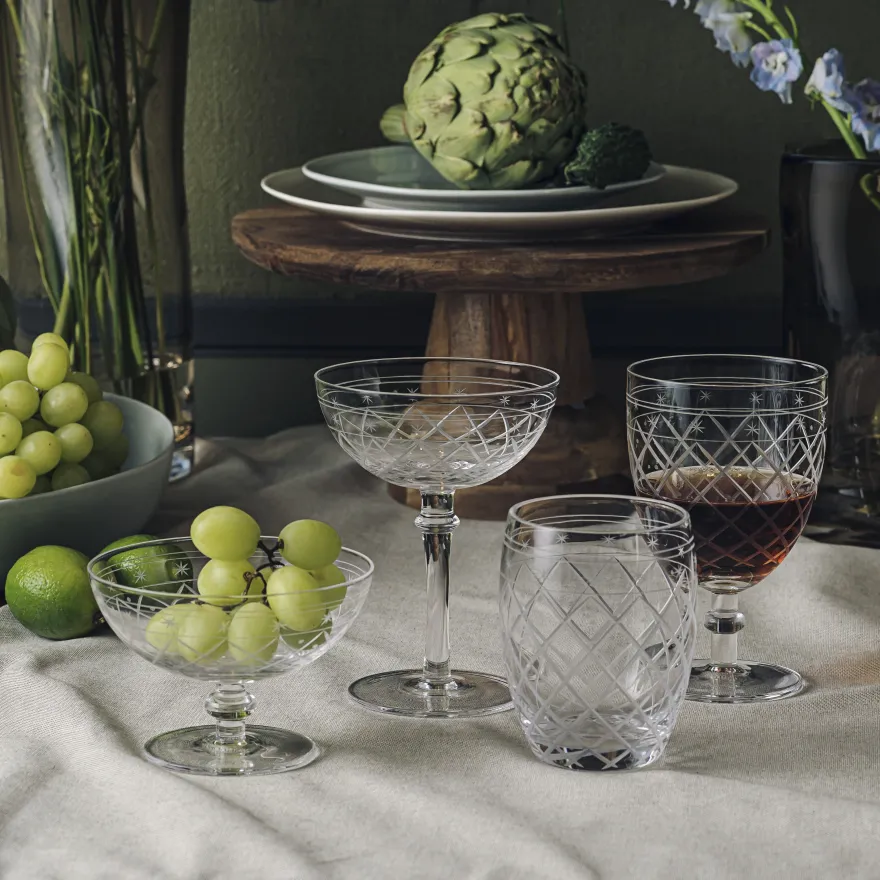 VICTORIA CHAMPAGNESKÅL RUTESLIP 25 CL 2PK